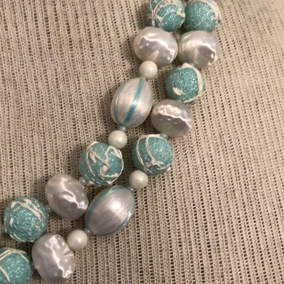 Vintage 1950’s Two Strand Splatter & Striped Satin Bead Necklace - Picture 12 of 12